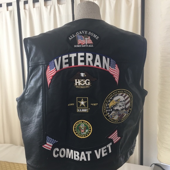 Leather Biker Vest - Picture 2 of 15